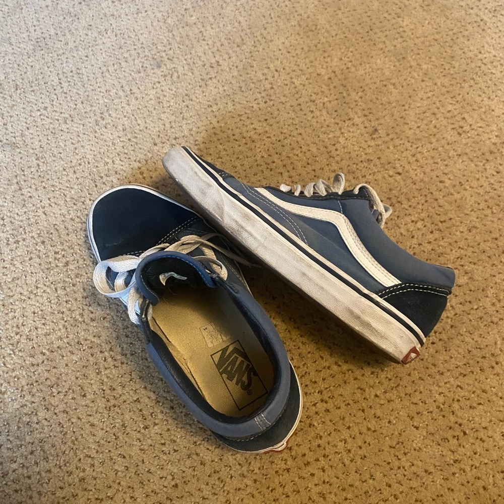 Vans Old Skool Shoe Suede and Canvas  in Navy and White size 8 - Picture 8 of 8